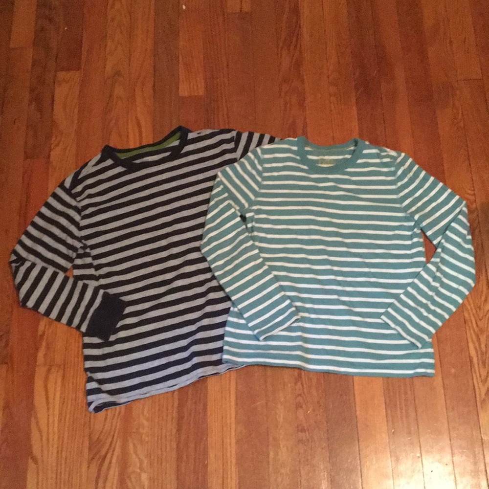 Boden 💙 Lands End boys sz 10 11 12 striped shirts